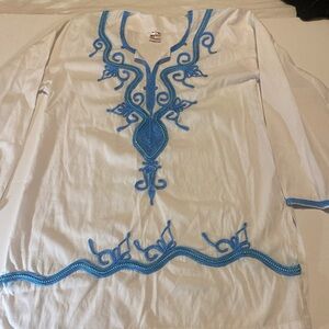 Vintage 70’s boho embellished hippy tunic, made in Egypt